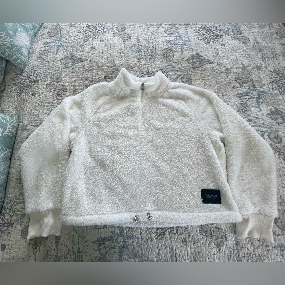 Calvin Klein Performance quarter zip Sherpa pullover